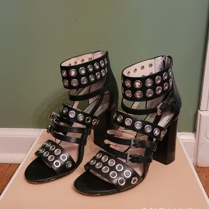 Michael kors strappy block heels